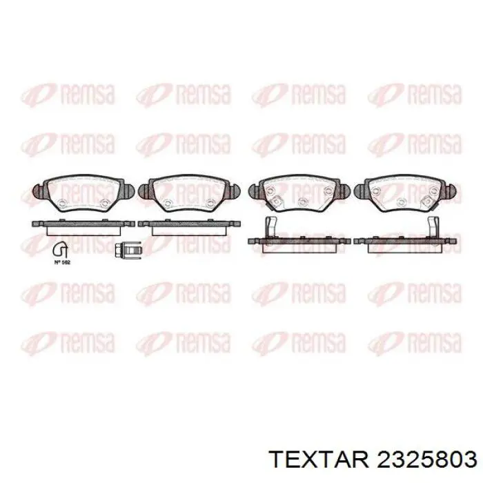 Колодки дисковые  Textar 2325803 цена, от 14.53 USD