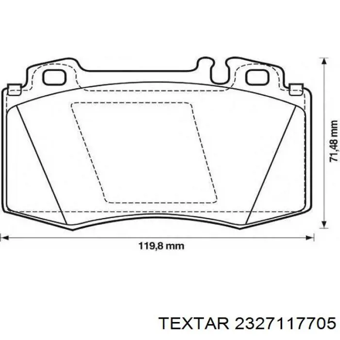 2327117705 Textar Колодки передние