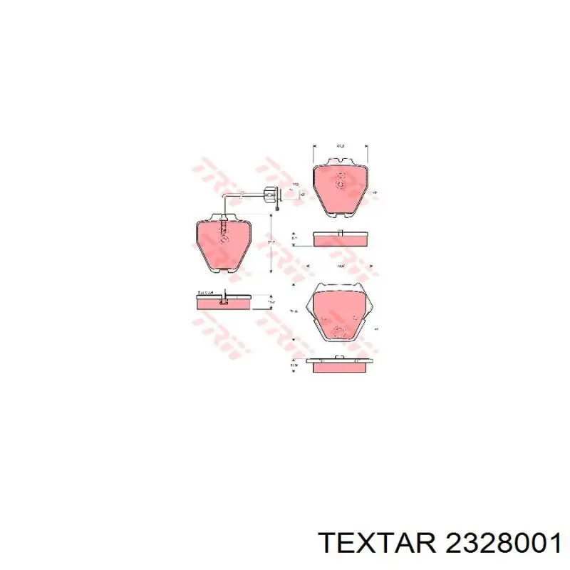 Купить 2328001 Textar Колодки тормозные