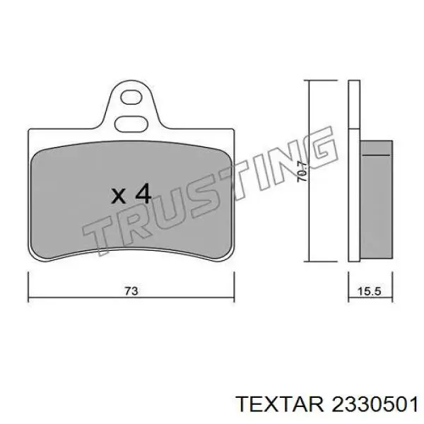 Колодки дисковые  Textar 2330501 цена, от 17.87 USD