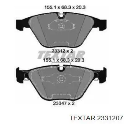 Купить 2331207 Textar Колодки тормозные