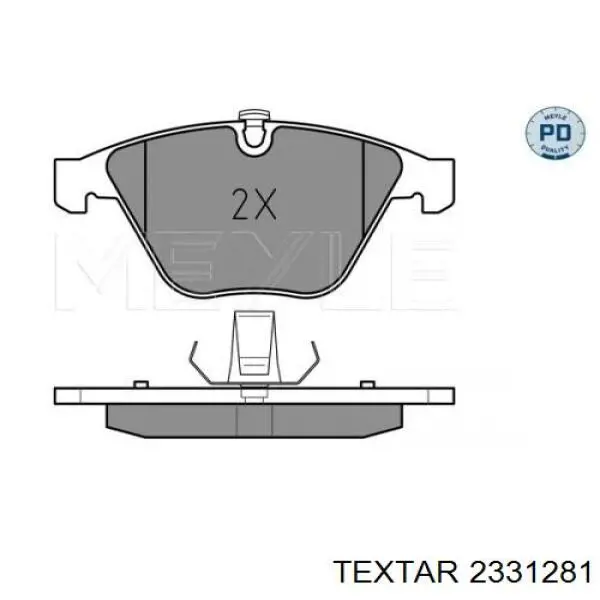 Передние тормозные колодки 2331281 Textar