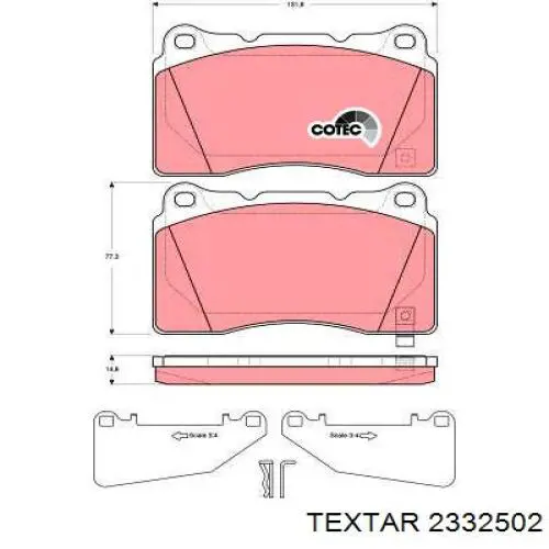 Купить 2332502 Textar Колодки тормозные