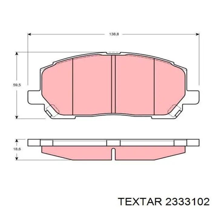 Тормозные колодки Textar 2333102