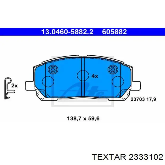 Колодки Textar 2333102 цена, от 39.27 USD