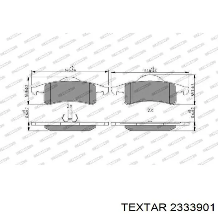 Колодки дисковые  Textar 2333901 цена, от 29.56 USD