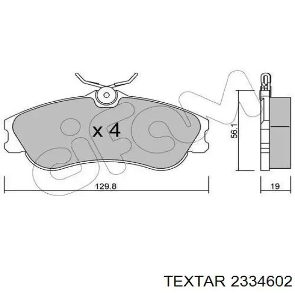 Купить 2334602 Textar Колодки тормозные