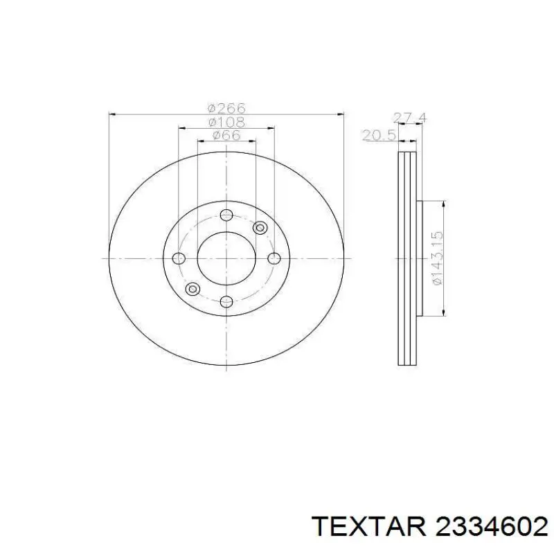 Тормозные колодки Textar 2334602