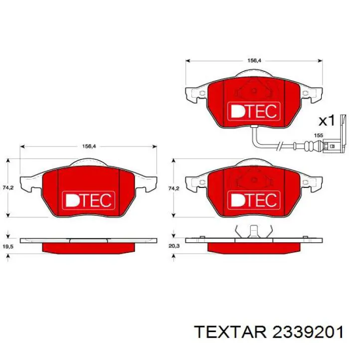Колодки Textar 2339201 цена, от 49.17 USD