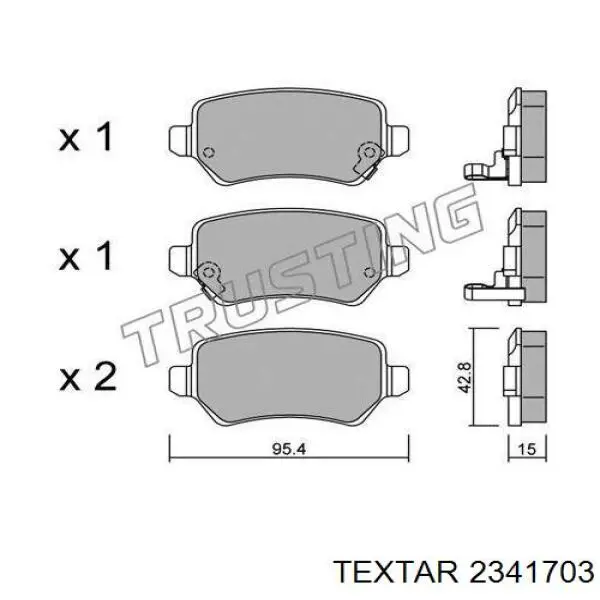 Колодки дисковые  Textar 2341703 цена, от 20.03 USD