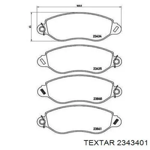 2343401 Textar Колодки передние