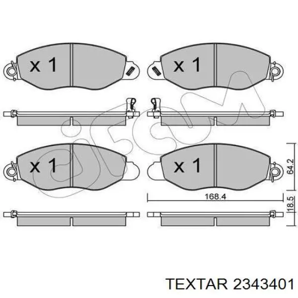 Колодки Textar 2343401 цена, от 20.22 USD