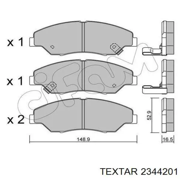 Колодки Textar 2344201 цена, от 20.92 USD