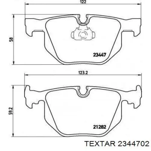 Купить 2344702 Textar Колодки тормозные задние, дисковые