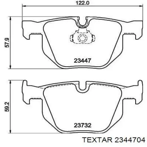 Колодки дисковые  Textar 2344704 цена, от 59.91 USD