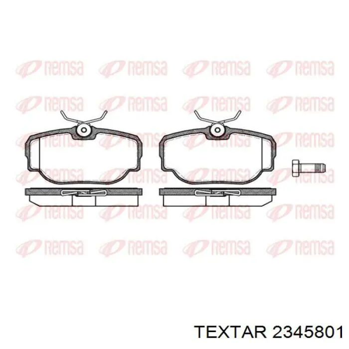 Купить 2345801 Textar Колодки тормозные задние, дисковые