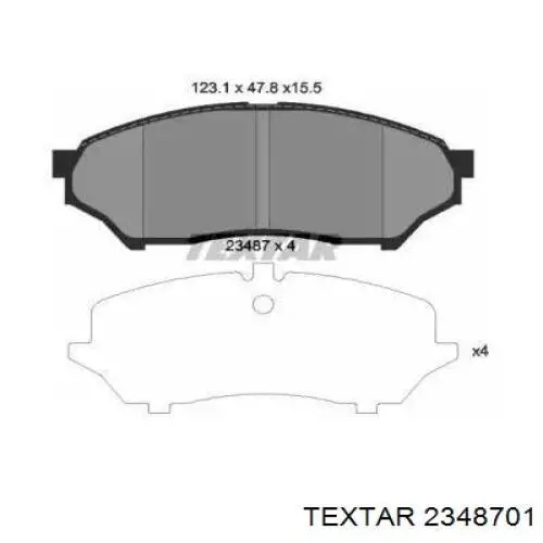 Передние тормозные колодки 2348701 Textar