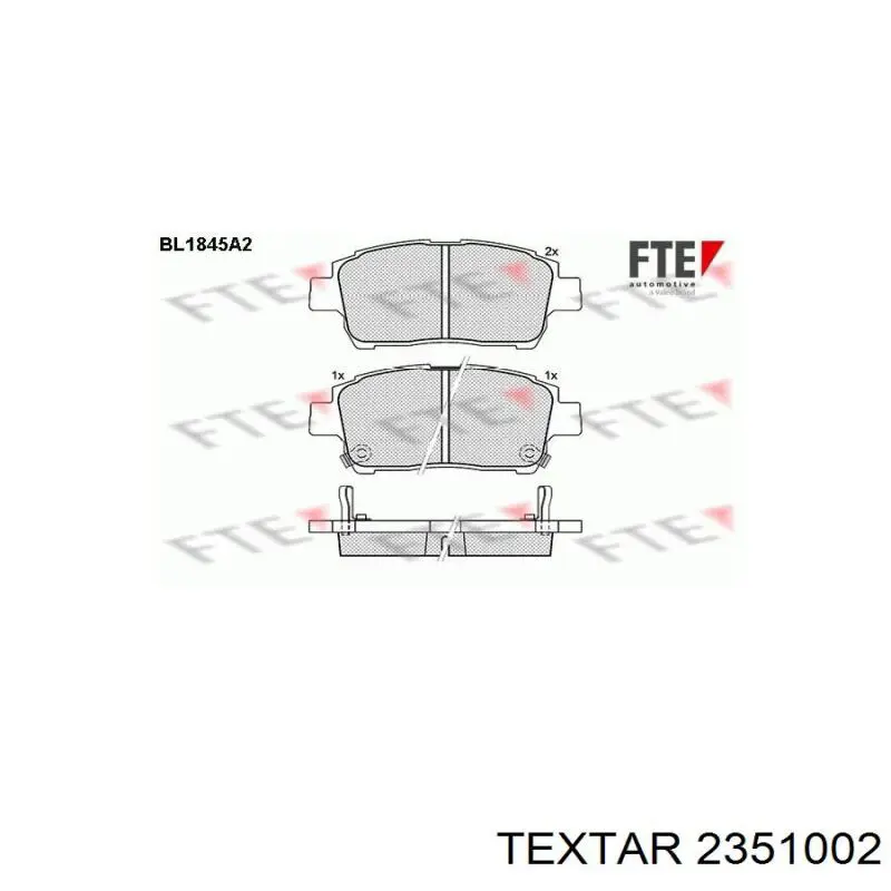 Купить 2351002 Textar Колодки тормозные