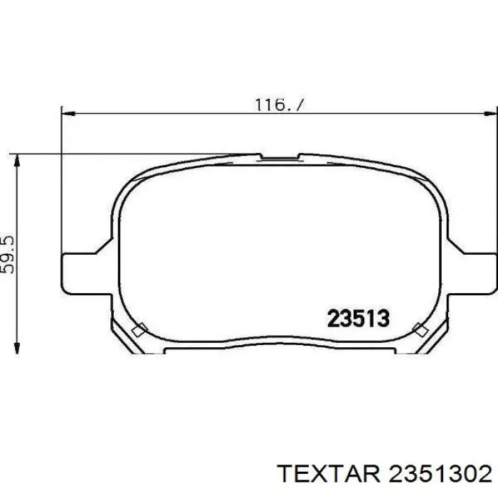 Передние тормозные колодки 2351302 Textar