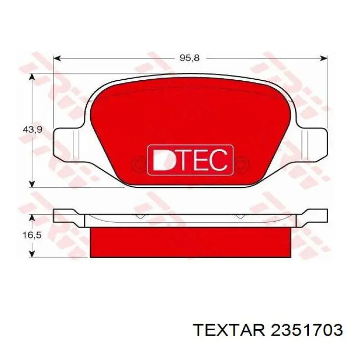 Купить 2351703 Textar Колодки тормозные задние, дисковые