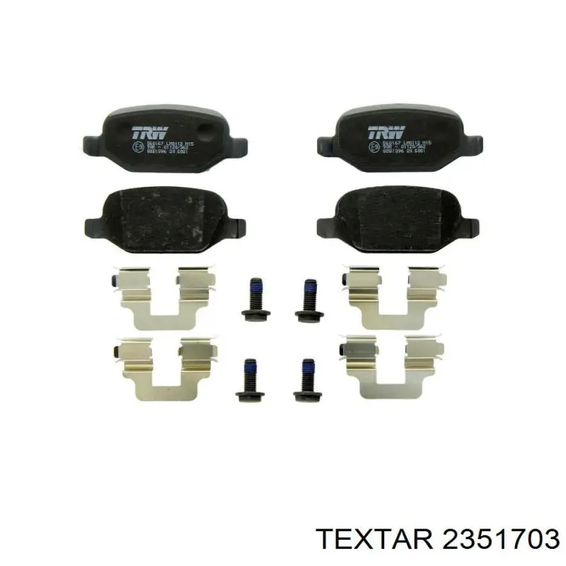Задние дисковые колодки Textar 2351703