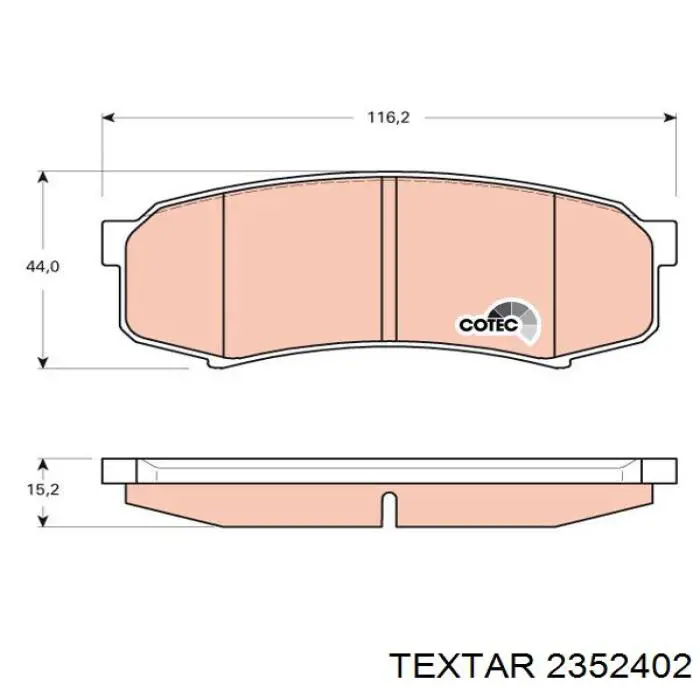 Купить 2352402 Textar Колодки тормозные