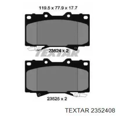 Передние тормозные колодки 2352408 Textar