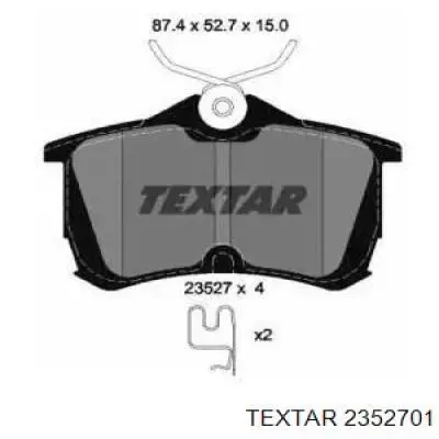 Колодки дисковые  Textar 2352701 цена, от 31.90 USD