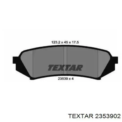 Задние тормозные колодки 2353902 Textar