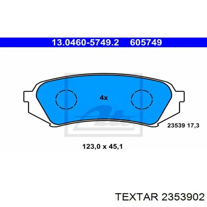 Колодки дисковые  Textar 2353902 цена, от 25.34 USD