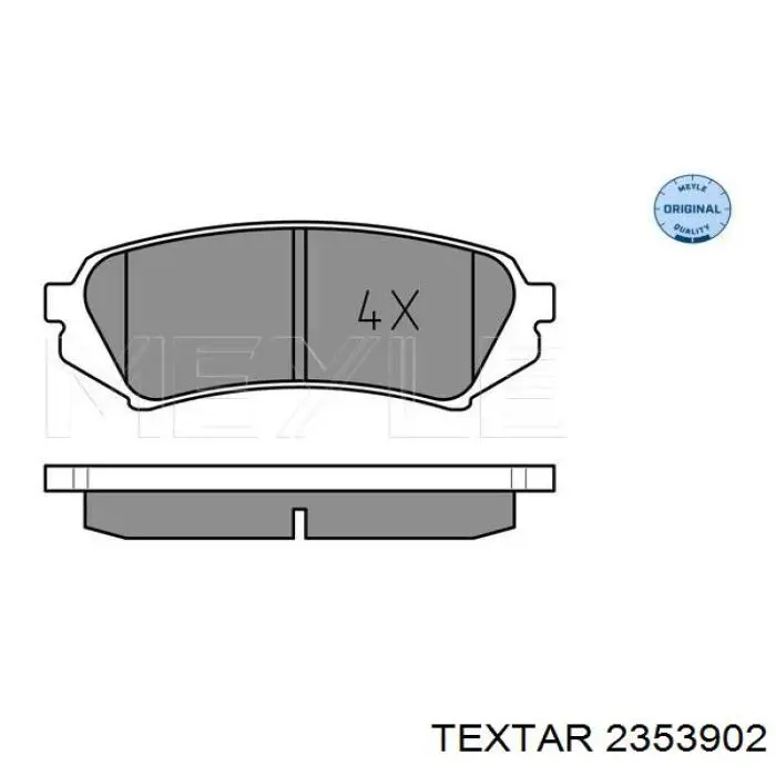 Купить 2353902 Textar Колодки тормозные задние, дисковые