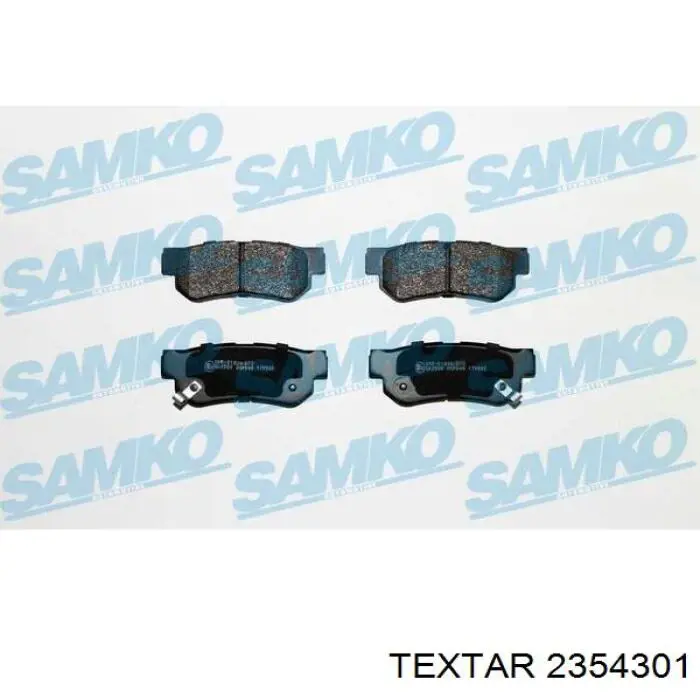Sapatas do freio traseiras de disco 2354301 Textar