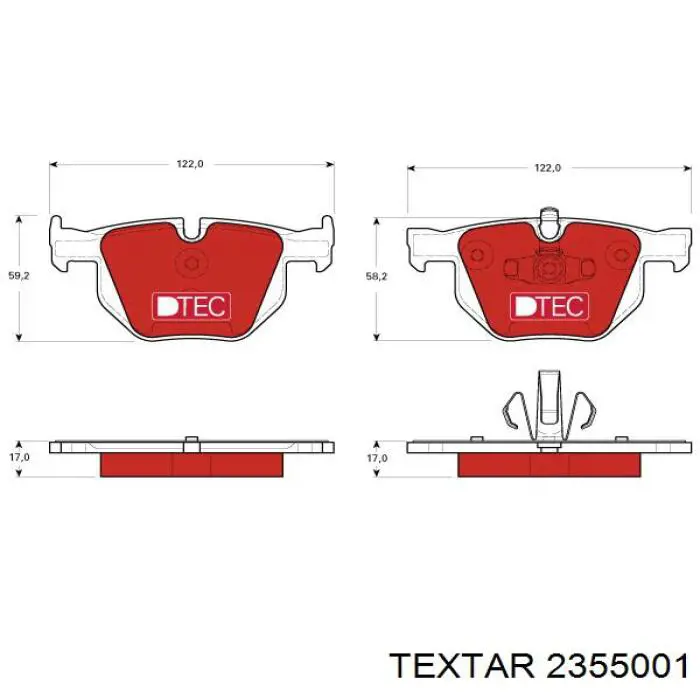 Колодки дисковые  Textar 2355001 цена, от 55.99 USD