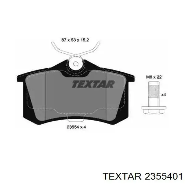 Купить 2355401 Textar Колодки тормозные задние, дисковые