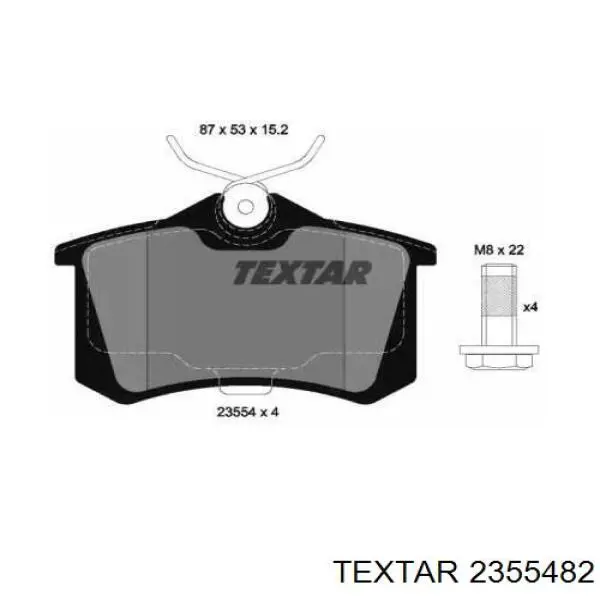 Задние тормозные колодки 2355482 Textar