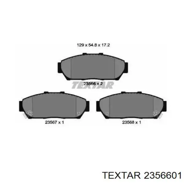 Передние тормозные колодки 2356601 Textar