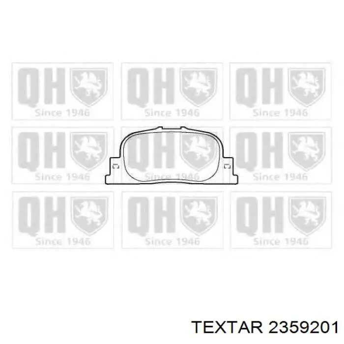 Задние тормозные колодки 2359201 Textar