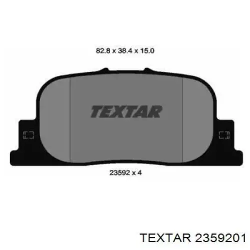 Задние тормозные колодки 2359201 Textar