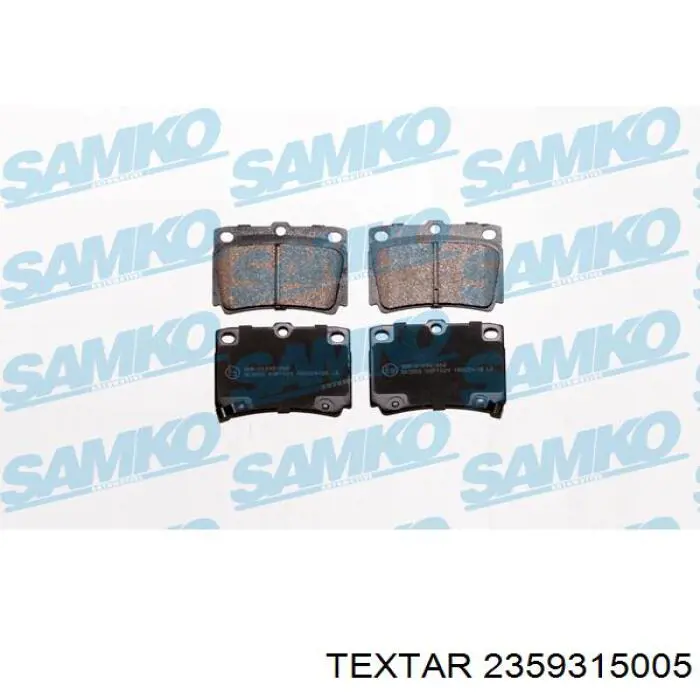Задние тормозные колодки 2359315005 Textar