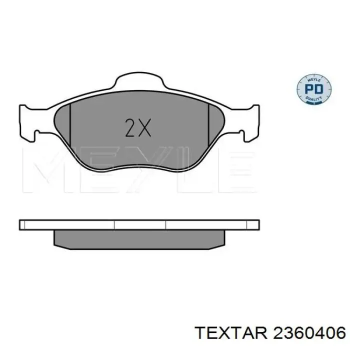 Передние тормозные колодки 2360406 Textar