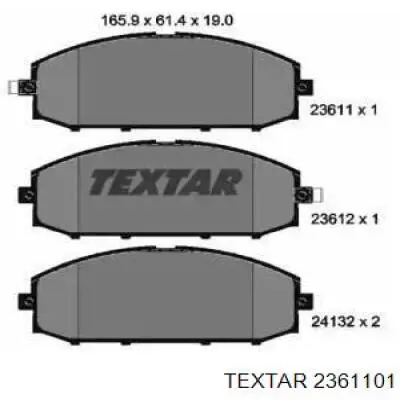 2361101 Textar колодки тормозные передние дисковые