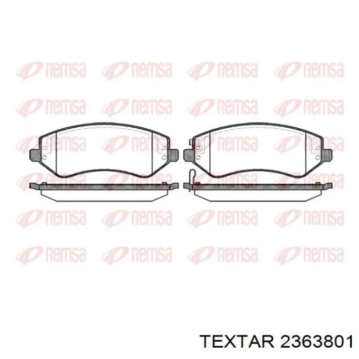 Передние тормозные колодки 2363801 Textar