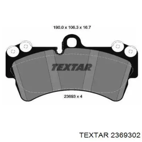 Колодки Textar 2369302 цена, от 115.77 USD