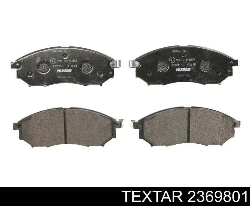 2369801 Textar колодки тормозные передние дисковые