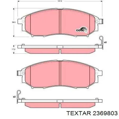 Купить 2369803 Textar Колодки тормозные