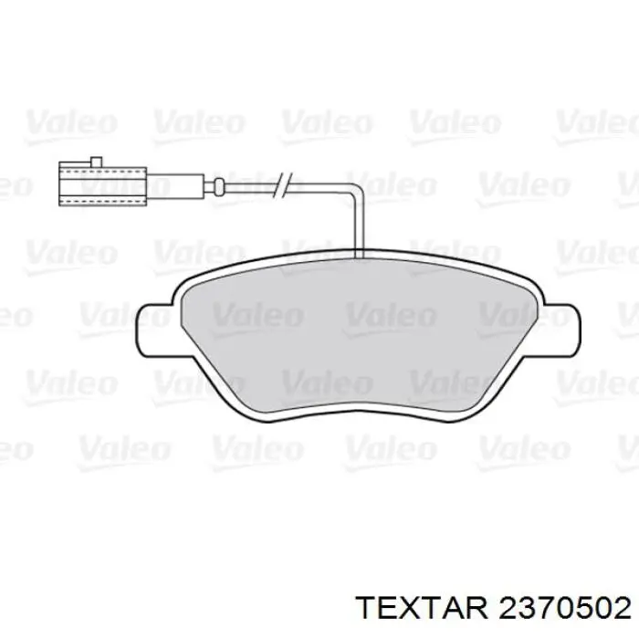 Передние тормозные колодки 2370502 Textar