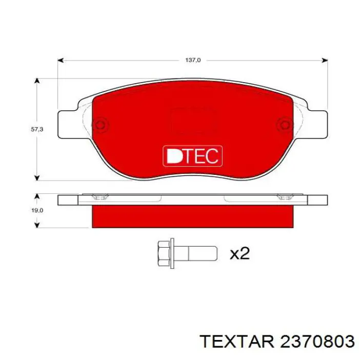 Купить 2370803 Textar Колодки тормозные