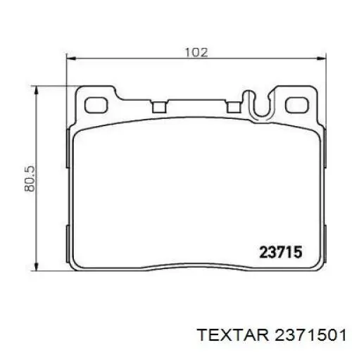 Передние тормозные колодки 2371501 Textar