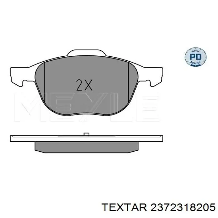 2372318205 Textar Колодки передние
