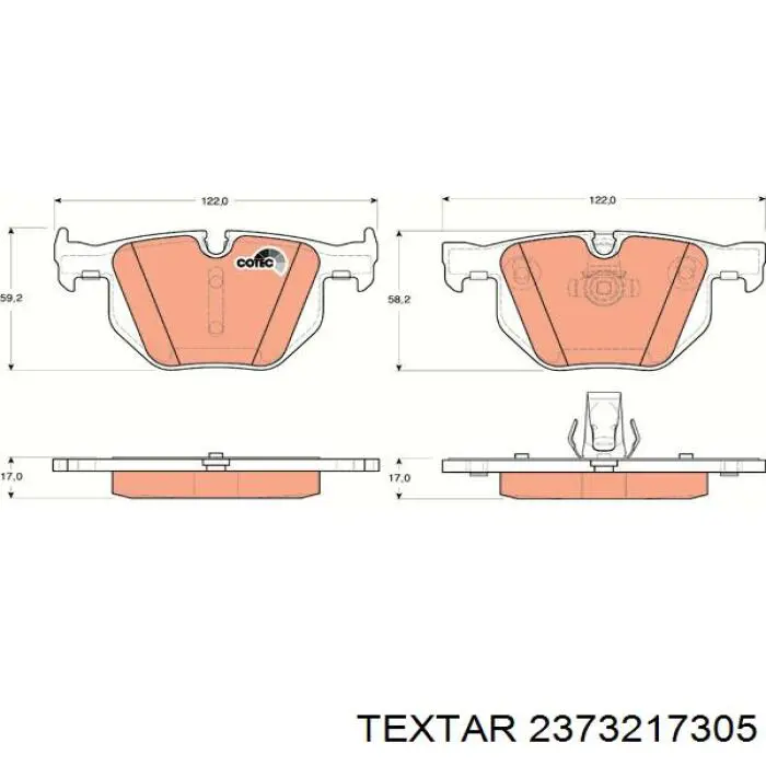 Колодки дисковые  Textar 2373217305 цена, от 40.20 USD